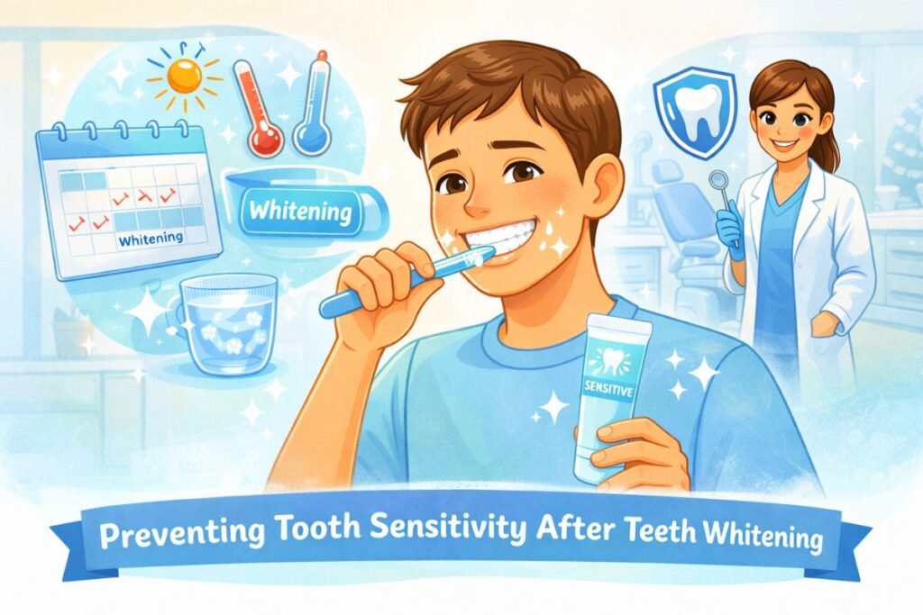 prevent tooth sensitivity after teeth whitening