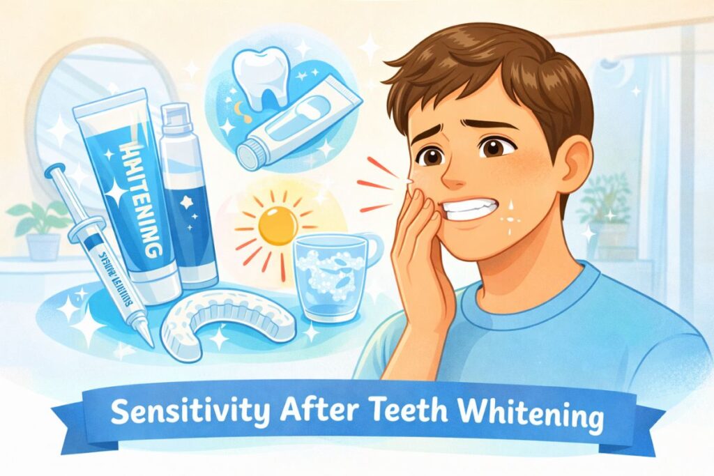 what causes sensitivity after teeth whitening?