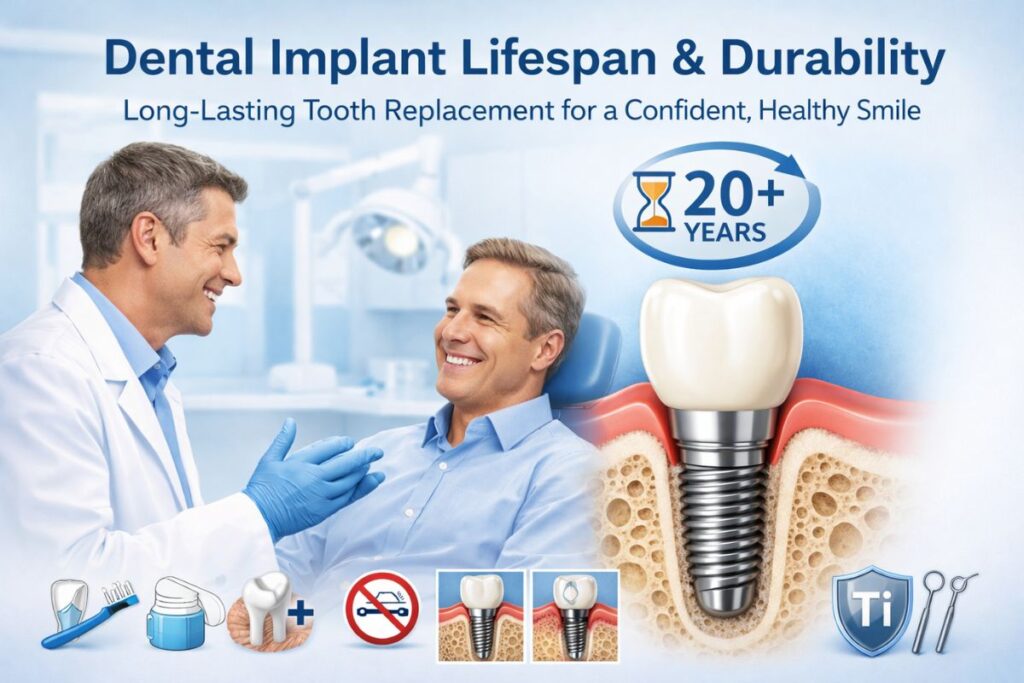 average lifespan of dental implants
